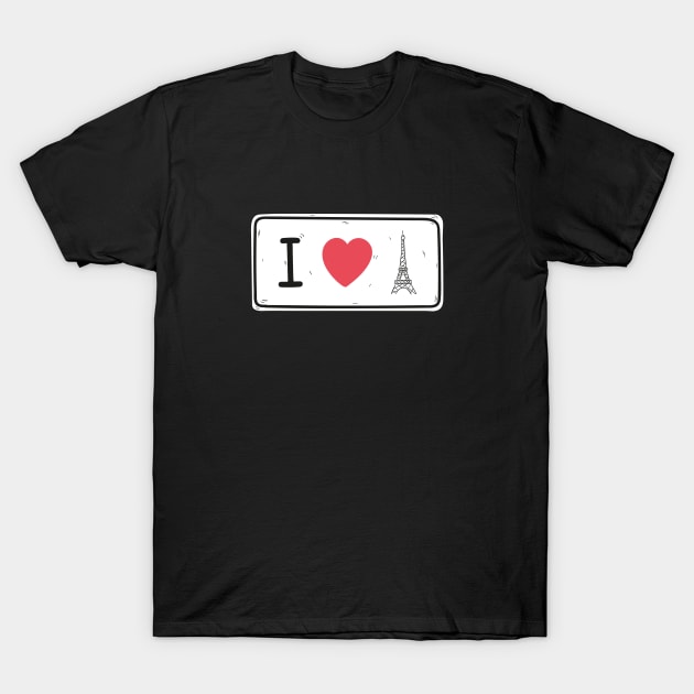 I Love Paris T-Shirt by TambuStore